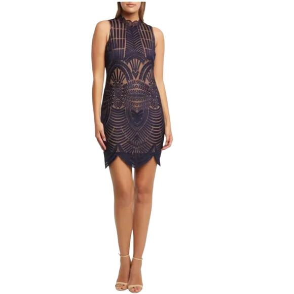 Bardot Alice Lace Body-Con Dress Size Medium - Picture 5 of 11
